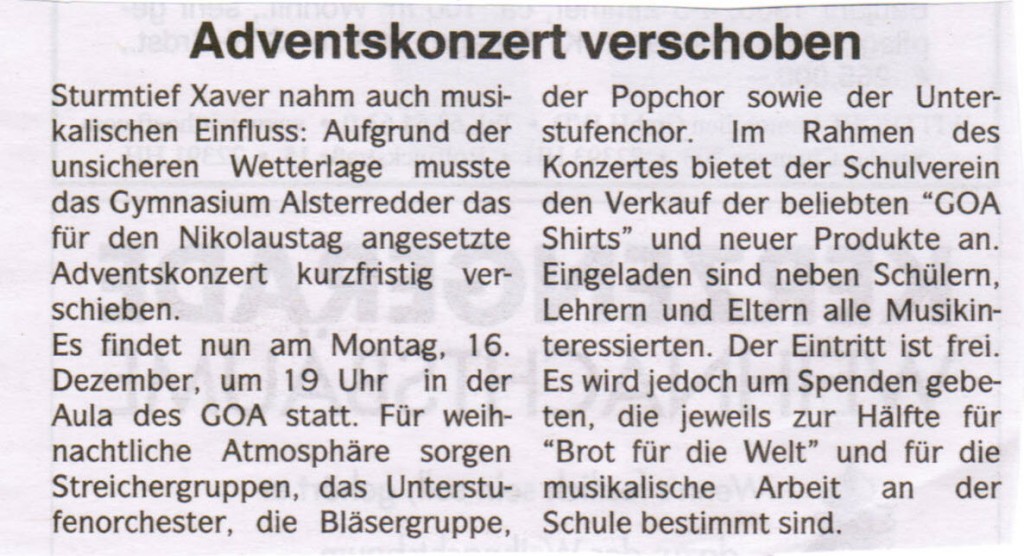 adventskonzert 2013 verschoben alsteranzeiger